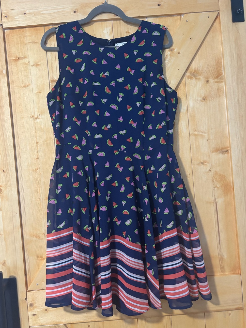 🍉 Maison Jules Watermelon Print Fit & Flare Dress – Size‎ L Excellent condition